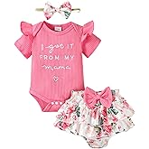 Mioglrie Newborn Infant Baby Girl Clothes Romper Shorts Set Floral Summer Outfits Cute Baby Clothes Girl