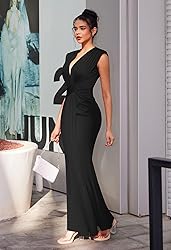 Memoriesea Women's Elegant Sleeveless Deep V Neck