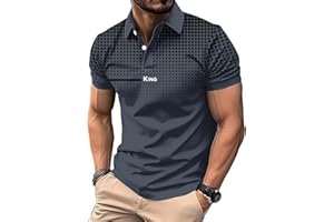 Men's Golf Polo Shirt T-Shirt Gradient Plaid Party Casual Short Sleeve Shirts Quick Dry Moisture Wicking Athletic Shirt