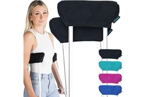 Vive Fleece Crutch Pads - Comfortable Padding for Armpits - Accessory Cover Arm Cushions for Adult & Youth Crutches - Luxurious Soft Fleece with Sculpted Memory Foam Core - Washable & Breathable