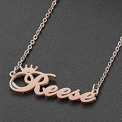 SKQIR Personalized Name Necklace Rose Gold