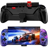 NexiGo Hall Effect Gripcon for Switch 2, 4K HDMI Output for TV Mode, Ergonomic Handheld Controller with Hall Sensing Joysticks &amp; Triggers, RGB Lights, Mapping, 6-Axis Gyro, Turbo, Cosmic Nebula