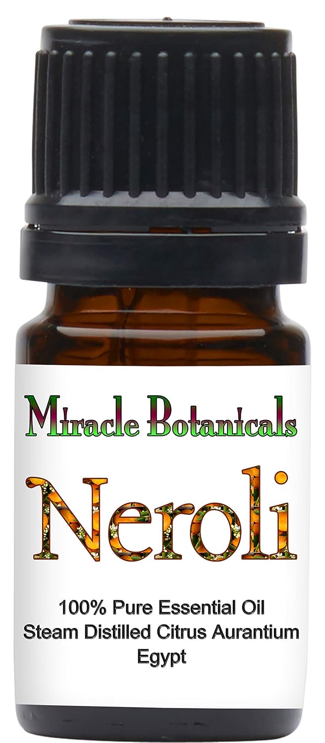 Miracle Botanicals Neroli Essential Oil - 100% Pure Citrus Aurantium Amara - Therapeutic Grade 5ml