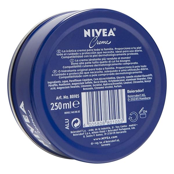 NIVEA CREME 250ML, BLUE, 8.45 FL OZ / 250 ML (8412300801058)
