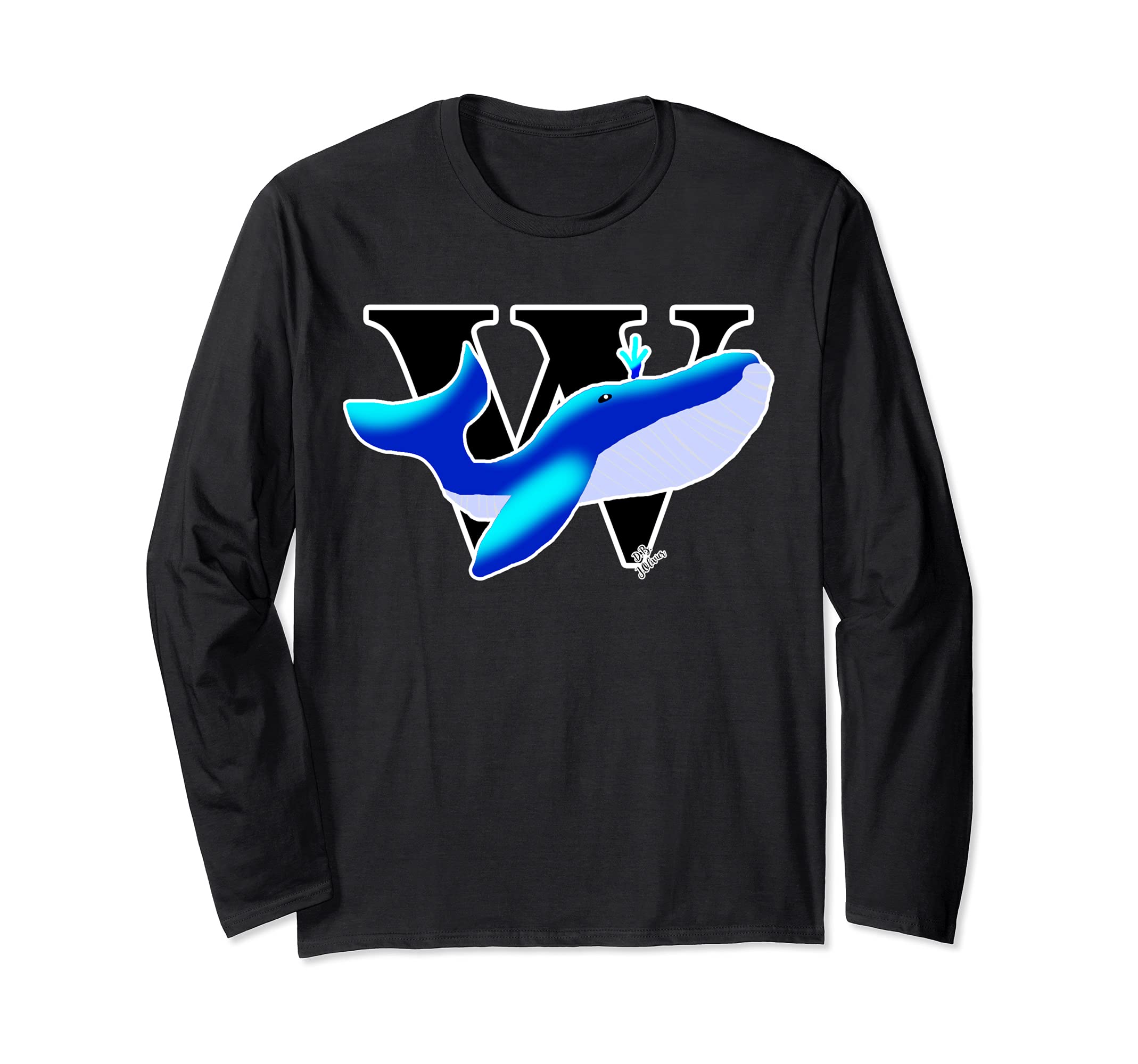 whale Outfit Ocean animal cute ABC whale Long Sleeve T-Shirt