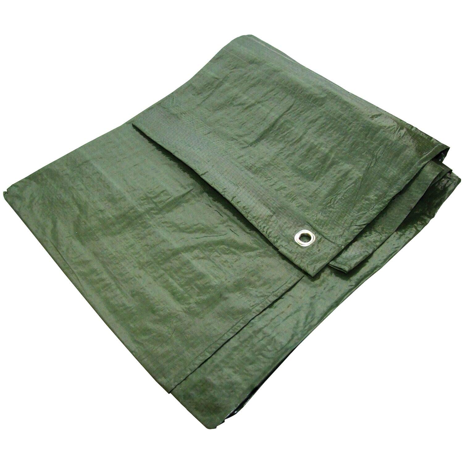 Yuzet Green 5.4m x 7m Standard Waterproof Tarpaulin Ground Camping Sheet