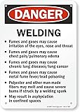 SmartSign "Dangers of Welding Fumes And Gases" Sign