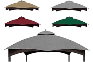 SCOCANOPY Replacement Top for The Lowe's Gazebo Model #GF-12S004B-1 / GF-12S004BTO (Grey Ripstop)