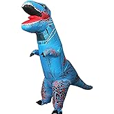Inflatable Dinosaur Costume for Adult and Kid,Blow Up Dinosaur Costume for Halloween Cosplay Party,Fancy T-rex Costume Outfit