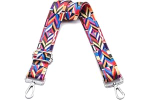 LVYOUME Wide Purse Strap Adjustable Replacement Crossbody Bag Strap Silver Hardware Shoulder Straps for Canvas Tote Handbags