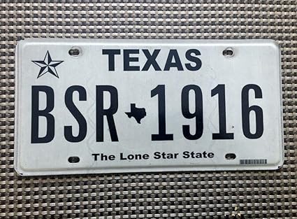 Targa In Inglese Lone Star State Bsr 1916 15 2 X 30 5 Cm Amazon It Casa E Cucina