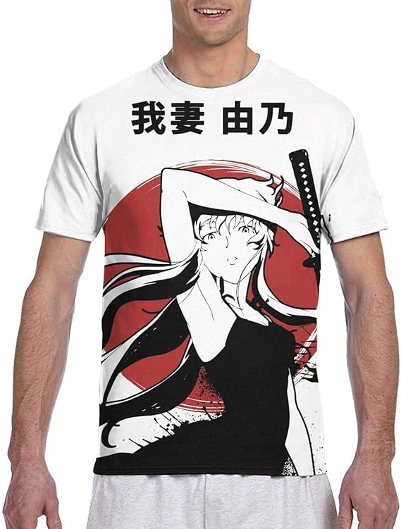 Amazon ユニセックスメンズレディース未来日記我妻由乃3dプリントtシャツパーソナライズされたクルーネックtシャツトップ Tシャツ カットソー 通販
