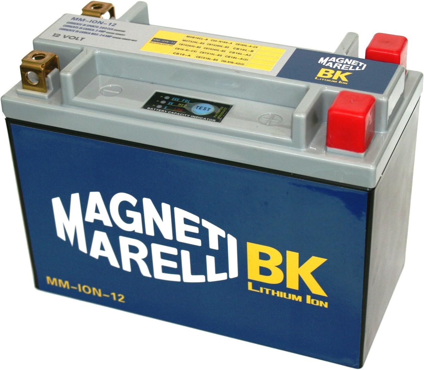 MM-ION-12 Lithium Ion Motorbike Battery YB16L-A2 / YTX20L-BS / YB18L-A / YTX15L-BS / YTX18L-BS / YTX20HL-BS / YB16-B / Y50-N18 18AH / 19AH