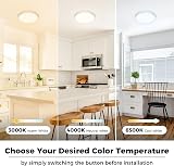 zemty 12W LED Ceiling Light 3000K 4000K 6500K IP44 Bathroom Ultra Thin 16cm view 3
