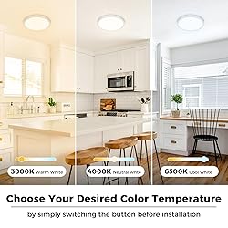 zemty LED Ceiling Light 6.5 Inch, 12W 1200lm