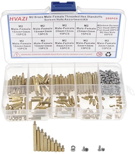 VGTIGT Brass PCB Spacer Standoff Pillar Spacer Kit Stand Off Kit...