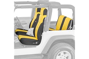 Diver Down Neoprene Seat Cover Set - Fits Jeep TJ 1997-2006 Wrangler - Front and Back Seat Set - Waterproof Custom Fit Seat Covers - Soft Padded Cushion Feel - Thermal Resistant - (Yellow, 03-06)