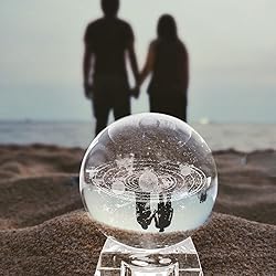 FIMAGO 3D Solar System Crystal Ball with LED Base