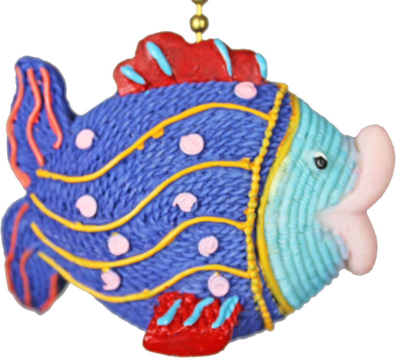 Clementine Designs Tropical Fish Lips Cute Underwater Nautical Fan Pull