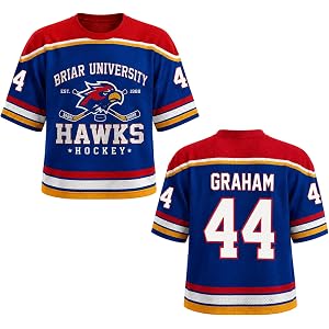 Off Campus Hockey Y2K Crop Jersey,Briar University Hockey Merch,Graham 44 & Logan 22 & Tucker 46 Jersey Shirts