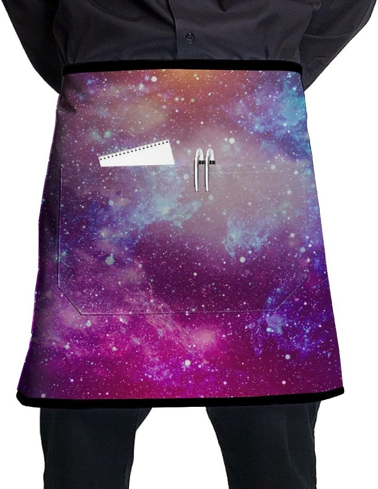 Unique Unisex Beautiful Galaxy Universe Half Waist Apron