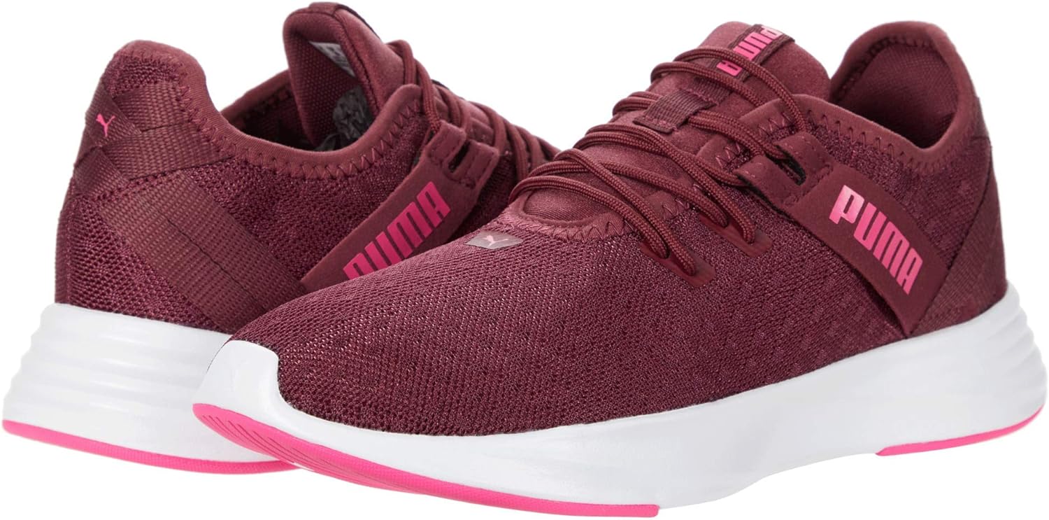 burgundy puma sneakers