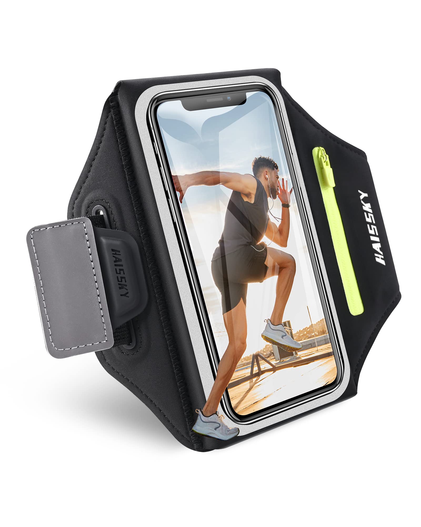Photo 1 of Running Armband [3D Design] with Key Pouch, Running Phone Holder for iPhone 16 15 14 13 12 11 Pro Max Plus, Samsung S25 S24 S23 S22 [Up to 6.9 Inch], Gym Workouts Sports Arm Band with Card Holder