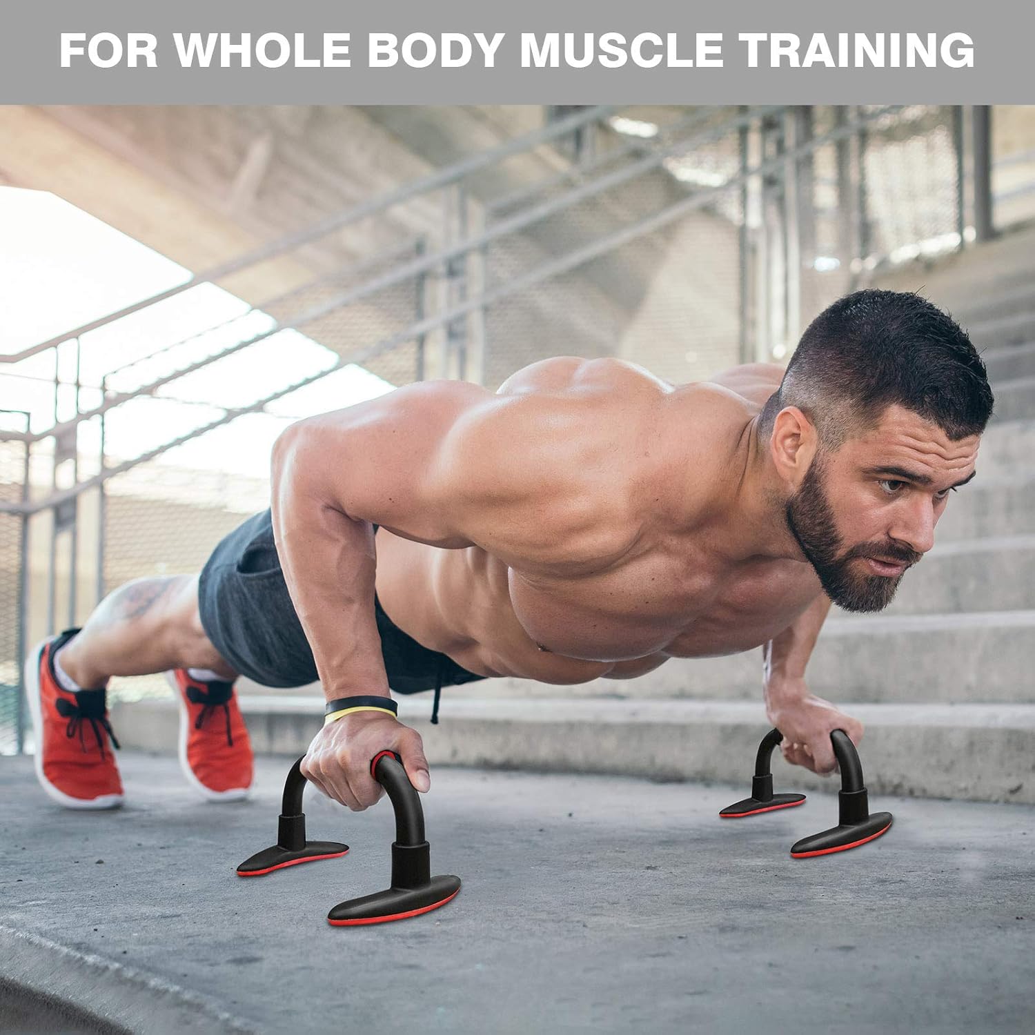 Amazon Com Boswell Push Up Bars Multifunctional 3 In 1 Push Up Stand With Training Aid Mat And Skipping Rope Home Gym I Shaped Chest Muscle Fitness Equipment For Men And Women Sports Outdoors