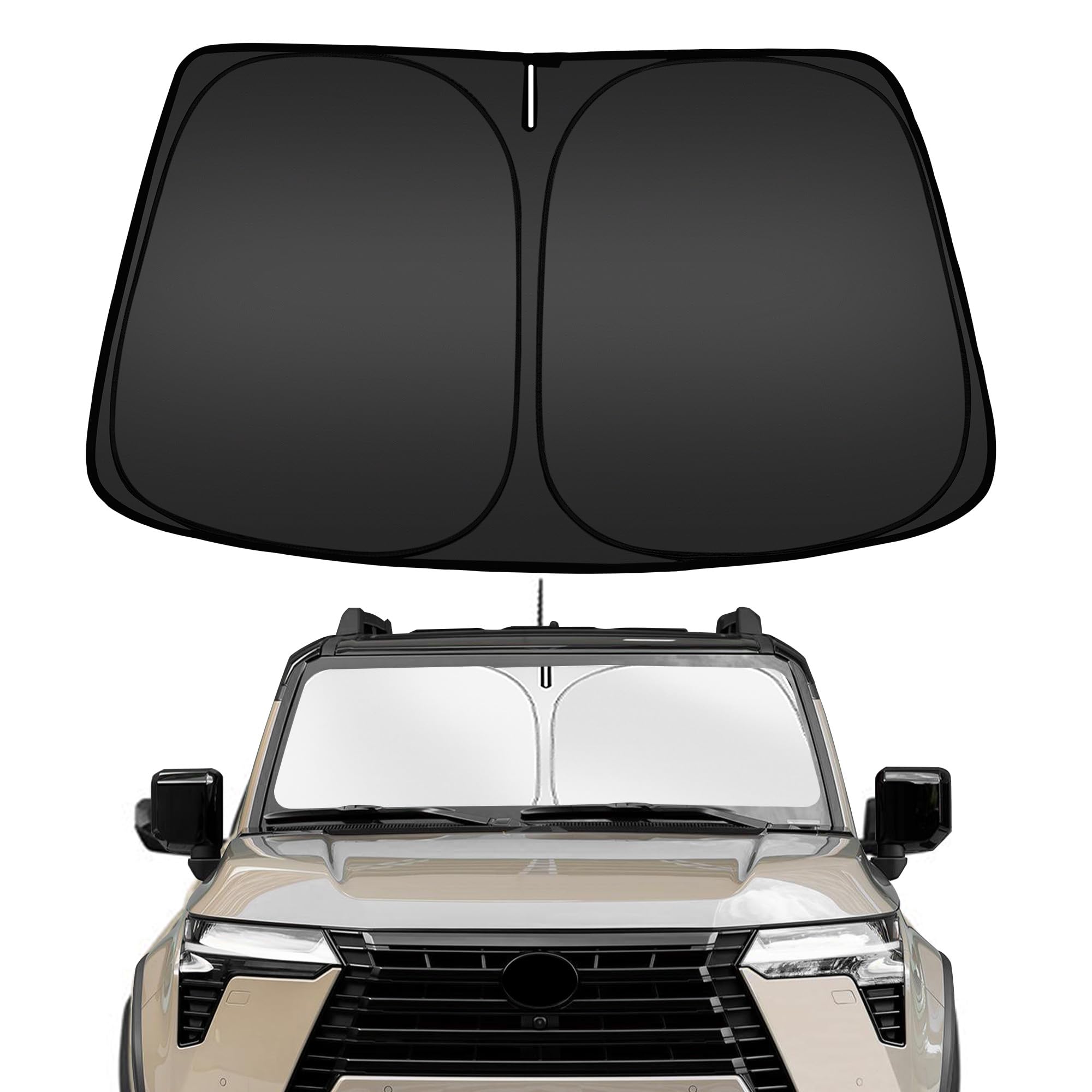 ARISMOTOR Windshield Sun Shade for Le-xus GX 550 2024-2025 2026, Custom Fit Foldable Front Window Sunshade Sun Visor Protector, Block UV Rays Keep Your Car Cooler Image