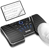KYXAIN Wireless Page Turner Pedal, Bluetooth Page Turner Pedal for iPad, Rechargeable Bluetooth Music Pedal Swtich for Tablets Phones Compatible with Various Music Apps Anti-slip Slient Foot Switches