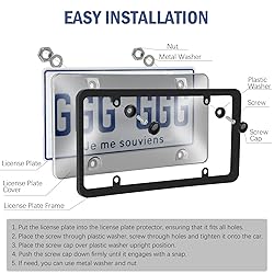 2 Pack License Plate Protector and Frames