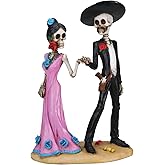 Day of The Dead Skeleton Couple Holding Hands Figurine