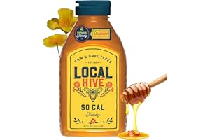 LOCAL HIVE HONEY Local Hive Southern California Raw Unfiltered Honey – 16 oz, 100% Pure US Honey, Sourced from American Bees and Beekeepers - Natural Sweetener, Ideal for Tea, Baking, and Cooking