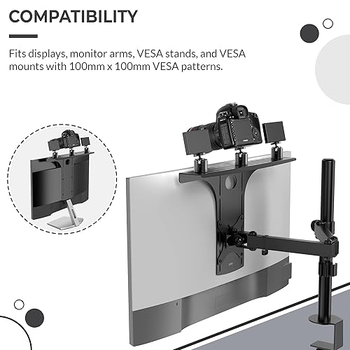 HumanCentric DSLR Monitor Mount Large, Desk Camera Mounting, Light