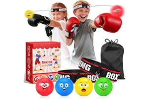 YORWHIN Headband Boxing Reflex Ball, 3 Levels Reaction Ball with 2 Adjustable Headbands, Boxing Training Equipment for Reaction, Punching Speed, Hand Eye Coordination