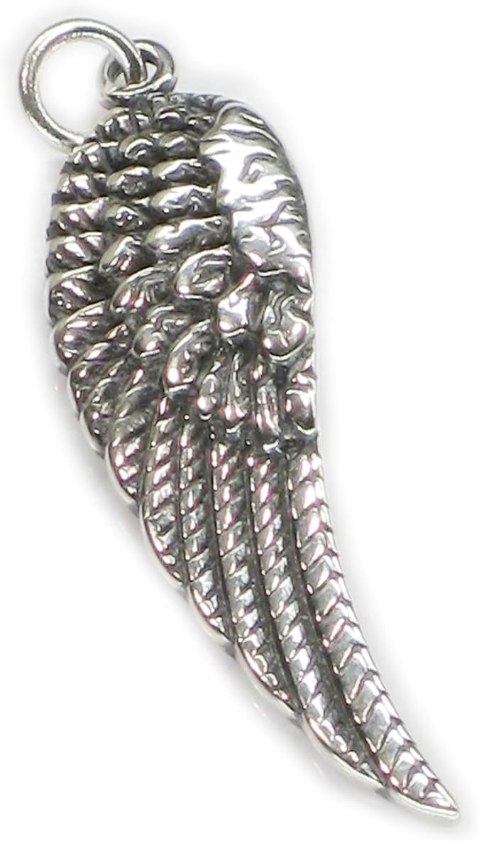 Angel Wing sterling silver charm pendant .925 x 1 Protection charms