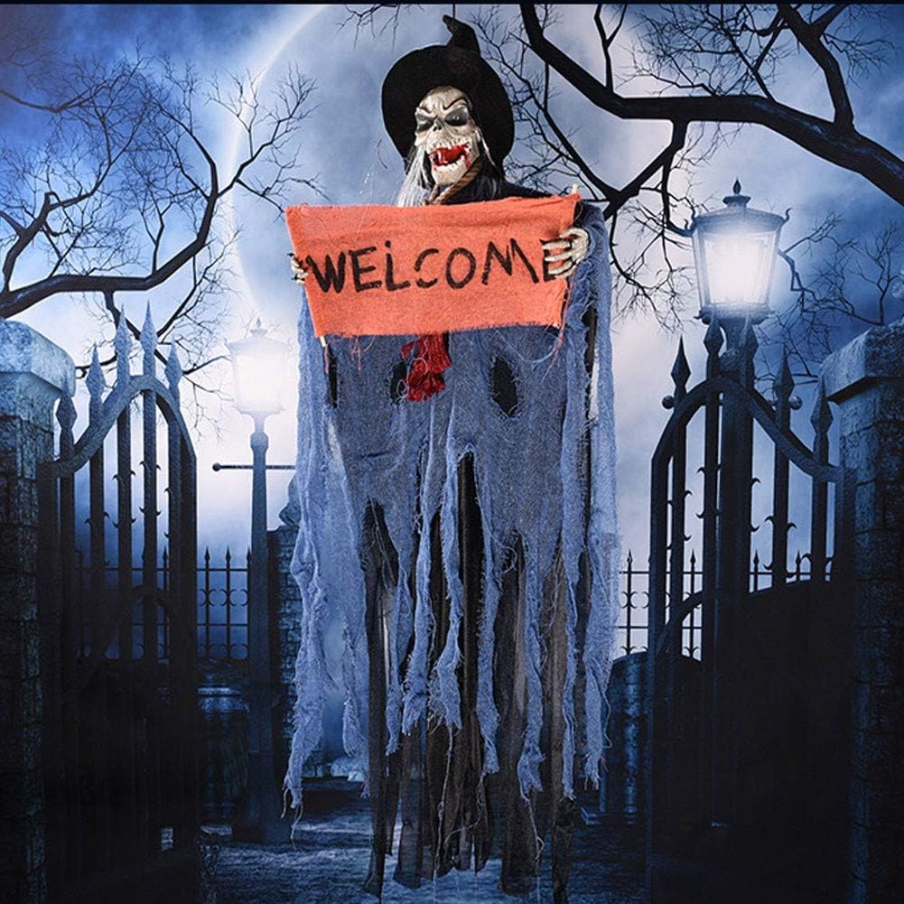 inshias Decoración Colgante para Halloween Adornos Fantasma Esqueleto