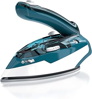 MyBeo - Reisebügeleisen Dampfbügeleisen 1100W - Dual-Voltage 110/230 Volt – mini Bügeleisen mit antihaft Bügelsohle – 3 Stufen einstellbar - faltbares Reise Dampf Bügeleisen - klein und leicht