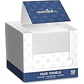Ourmed Life Face Towels, 11"×9" Disposable Face Towel – Ultra-Soft, Thickened Facial Towelettes, Lint-Free Dry Wipes for Sensitive Skin, Ideal for Makeup Removal & Skincare (50 Count, 1 Pack)
