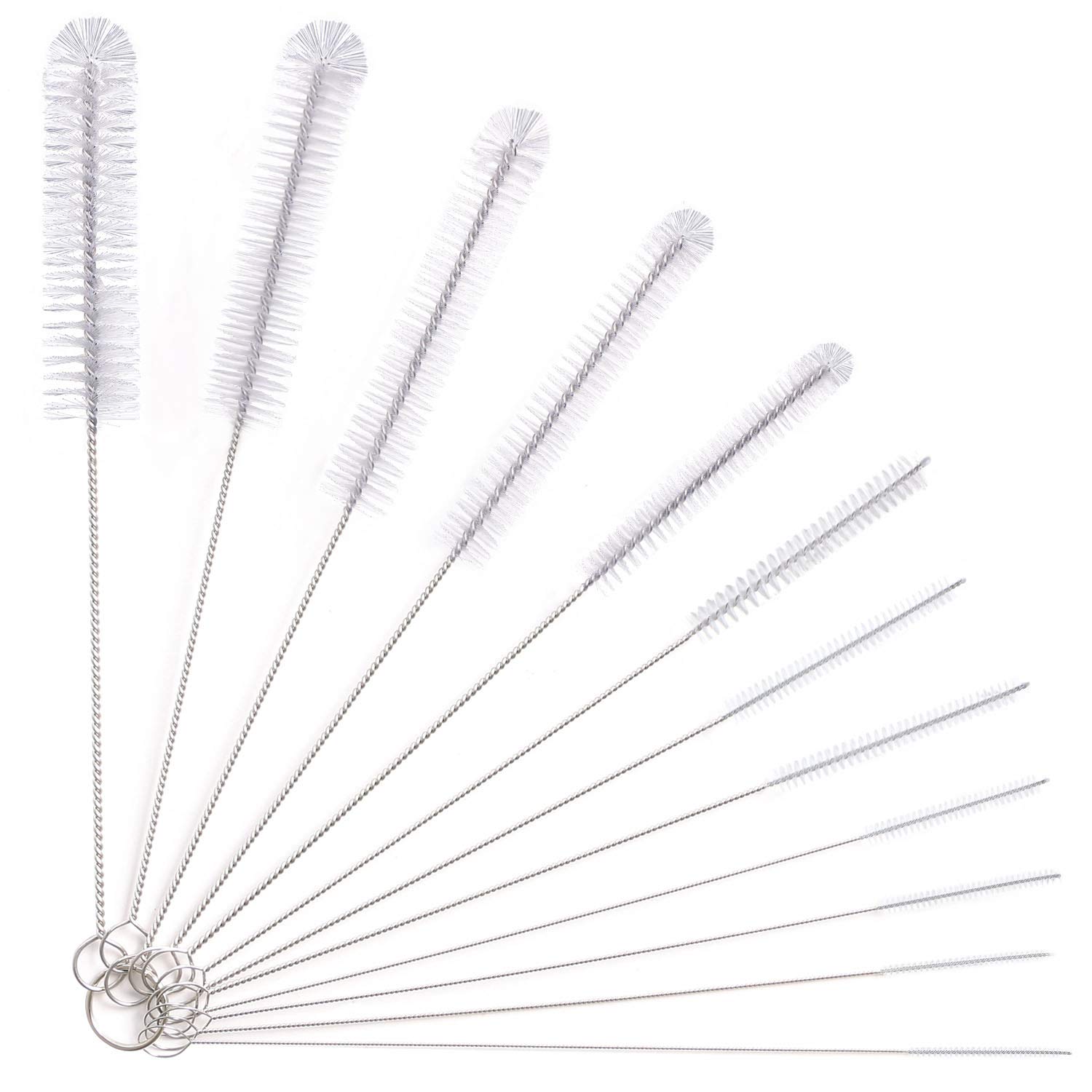 Vicloon Bottle & Brush 12-Piece Cleaning Set for Tubes, Keyboards, Test Tubes, Kettles, Sinks, Bottles, Coffee Machines