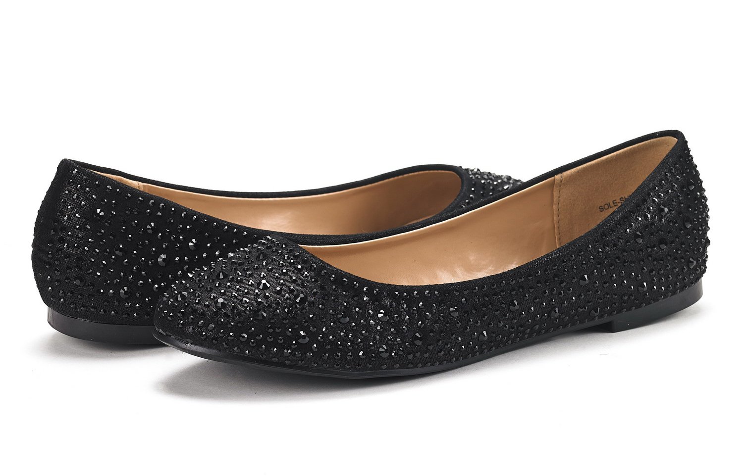 DREAM PAIRS Women's Sole-Shine Rhinestone Ballet Flats Shoes - Image 3