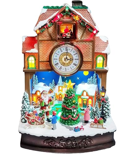 Amazon.com: MOMENTS IN TIME Christmas Village Cuckoo Clock