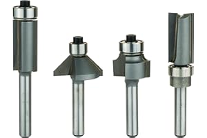 Whiteside #404 4 Piece Compact Router Bit Set, 1/4" Shank