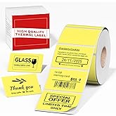 Yellow M110 Thermal Labels Compatible with Phomemo Labels Refill - 1.57"x1.18"(40x30mm) Waterproof Sticker Paper for M110, M100, M220, M221, M260, M150, M250 Label Makers for Barcode, Logo, Tag