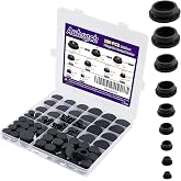 Auhsgch 150PCS Rubber Plugs for Round Holes, Snap Seals Assorted for DIY | 9 Sizes Plastic Hole Plugs Fit 1/5" to 1", Rubber Plugs for Sinks, Tubs, Cars, Furniture, Pipes, and Bottles, Easy Snap-in