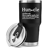 Panvola Huncle Like A Regular Uncle But Way More Good Looking Best Funny Uncle Gifts From Niece Nephew Brother Fathers Day Birthday Retirement Vacuum Insulated Tumbler 30 oz Stainless Steel Drinkware
