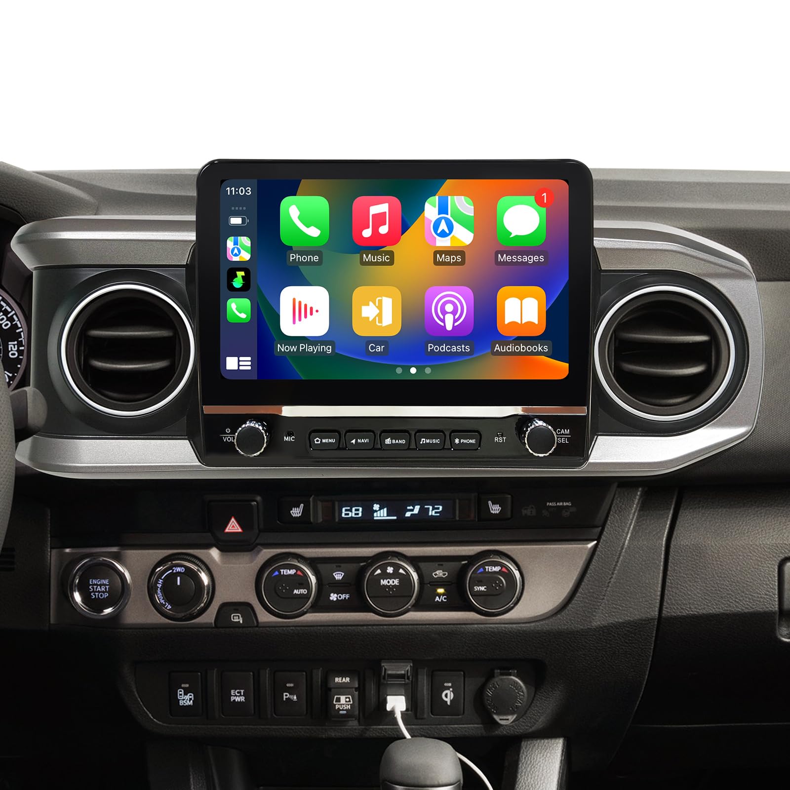 Photo 1 of Car Radio for Toyota Tacoma 2016-2022 Radio Stereo Replacement Upgrade Wireless Carplay & Android Auto 10.1 Inch Touch Screen WiFi GPS BT FM/AM SWC Support JBL