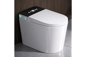 Smart Toilet, Bidet Toilet with Premium Comfort Design, Wireless Remote Control, Auto Open/Close Lid, Instant Warm Water, Hea