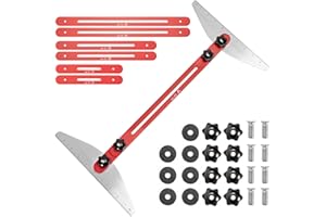 BQKOZFIN Stair Treads Gauge Template Tool - Stair Jig, Can Angle Vertical Measuring Gauge Range 10.6-45.3in（27-115cm, Shelf S