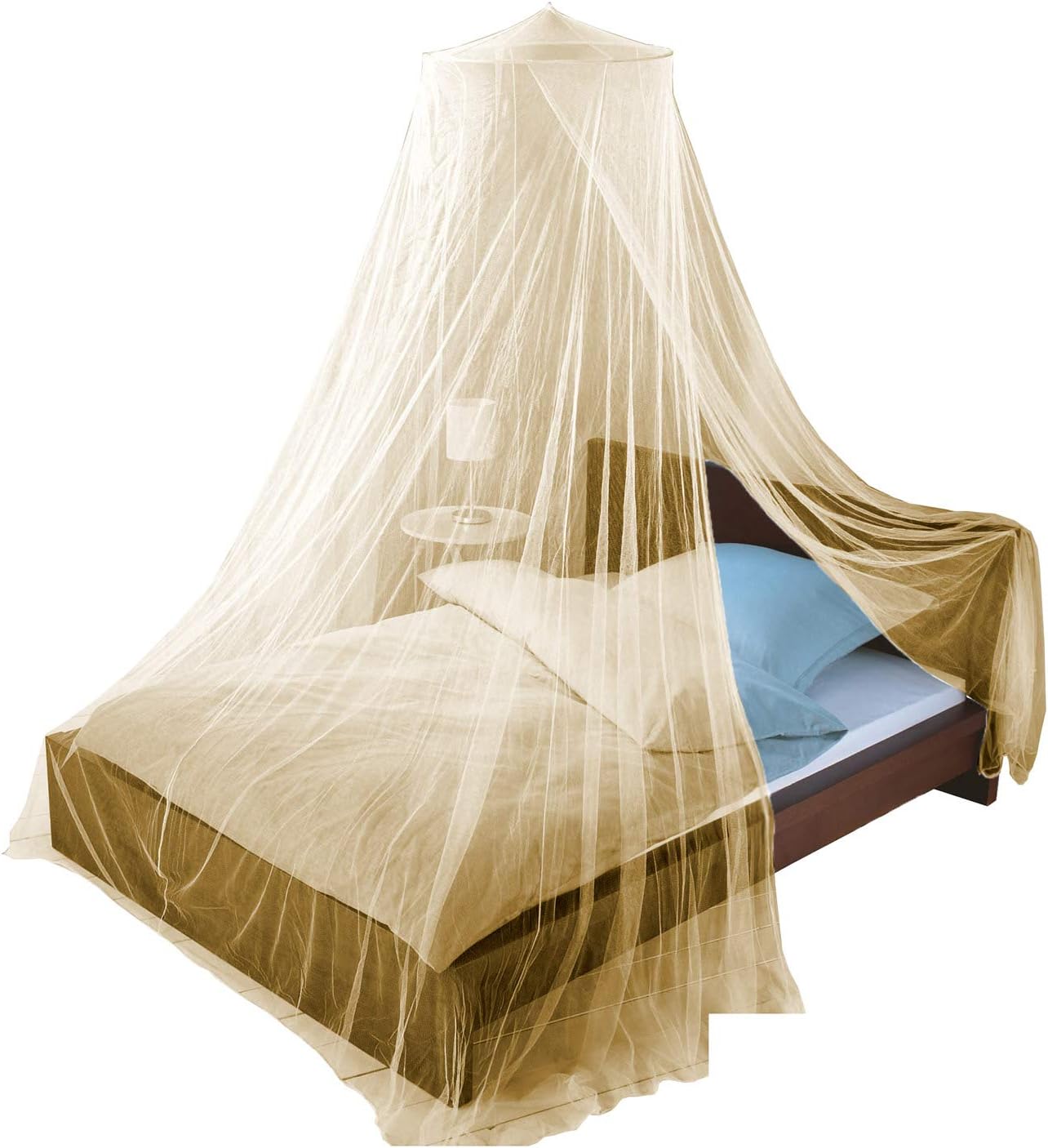 Just Relax Elegant Mosquito Net Bed Canopy Set, Beige, Twin-Full